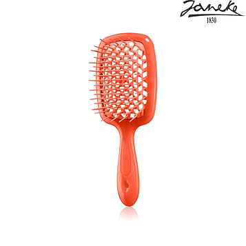 Расческа массажная Janeke Superbrush Small Orange Fluorescente Оранжевая Оранжево-розовая