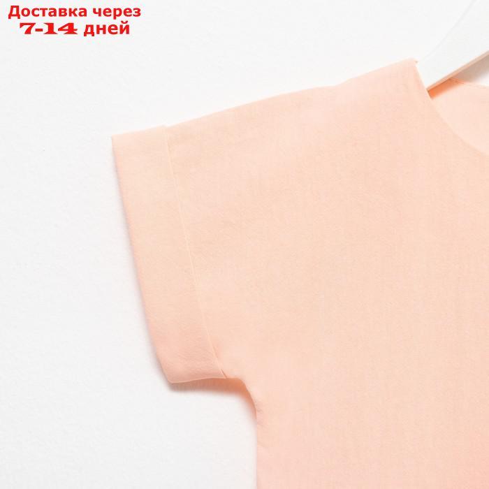 Платье для девочки MINAKU: Cotton Collection цвет светло-розовый, рост 104 - фото 8 - id-p217824109