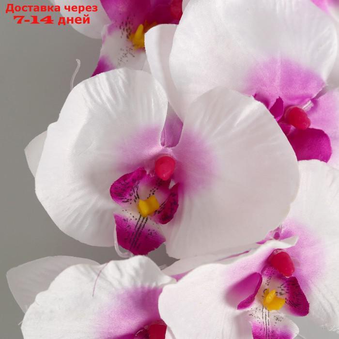 Цветы искусственные "Орхидея Галатея" 95 см, бело-фиолетовая - фото 2 - id-p217822403