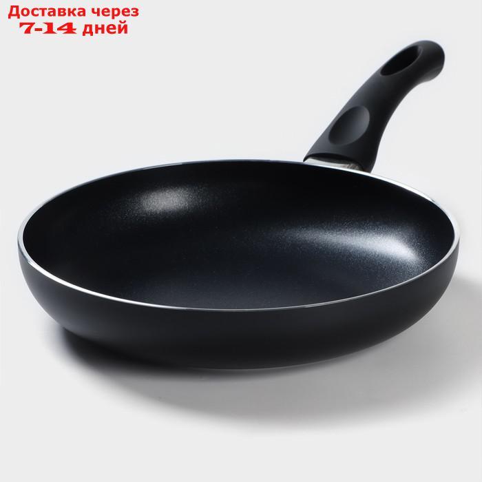 Сковорода Basic, d=22 см, индукция, антипригарное покрытие, цвет чёрный - фото 1 - id-p217824206