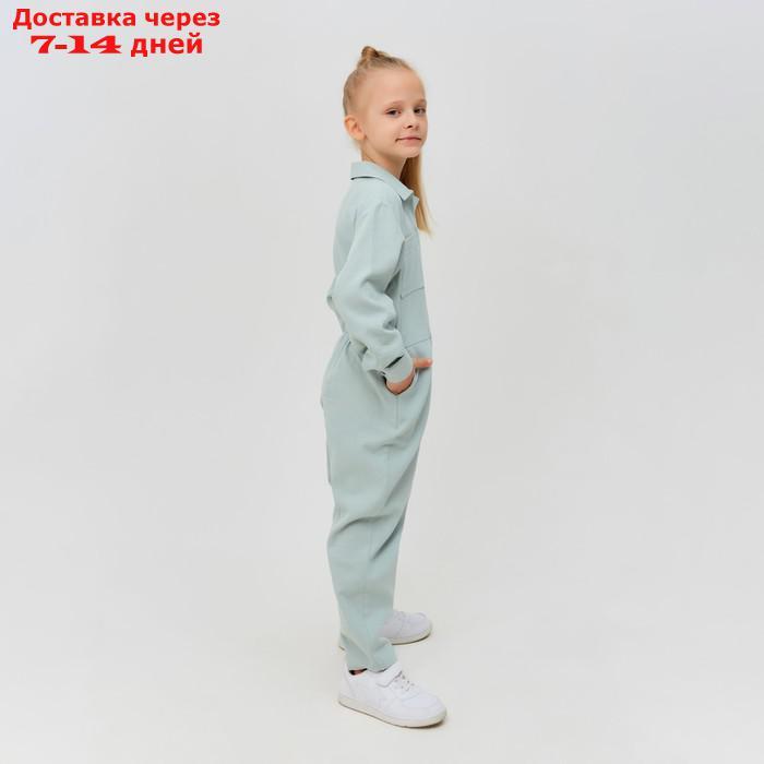 Комбинезон для девочки MINAKU: Casual collection KIDS цвет мятный, рост 122 - фото 3 - id-p217826171