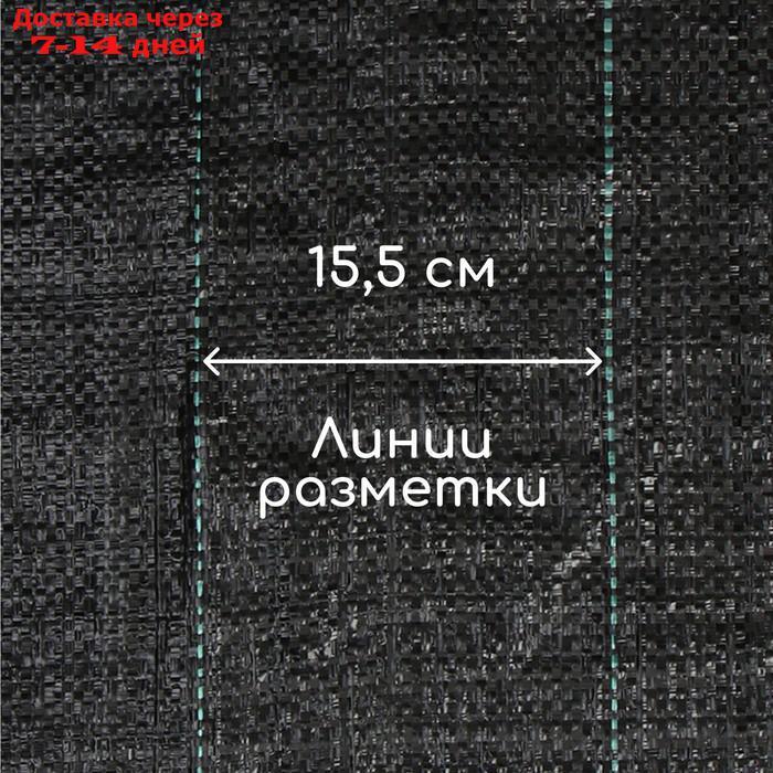 Агроткань застилочная, с разметкой, 10 × 1,1 м, плотность 100 г/м², полипропилен, чёрная - фото 7 - id-p217824226