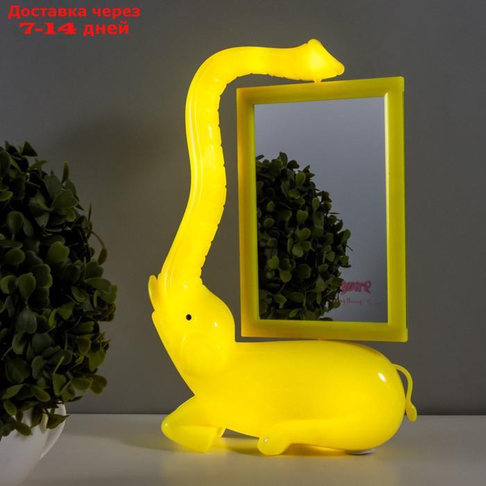 Настольная лампа с фоторамкой "Слон" LED 5Вт USB желтый 17х6,5х28 см - фото 3 - id-p217826189