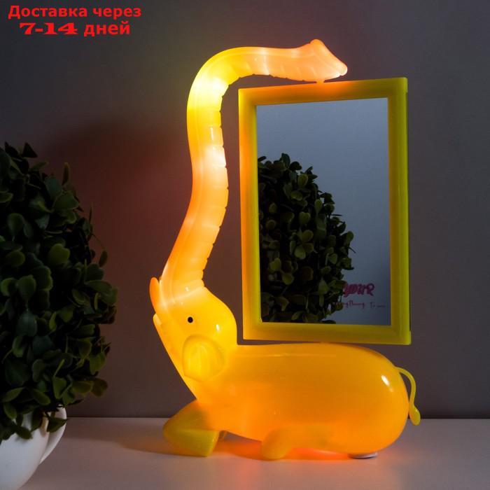 Настольная лампа с фоторамкой "Слон" LED 5Вт USB желтый 17х6,5х28 см - фото 4 - id-p217826189