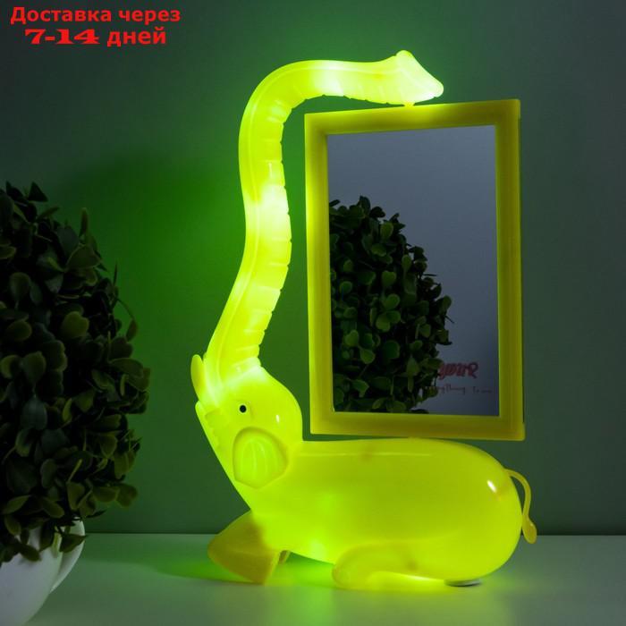 Настольная лампа с фоторамкой "Слон" LED 5Вт USB желтый 17х6,5х28 см - фото 5 - id-p217826189