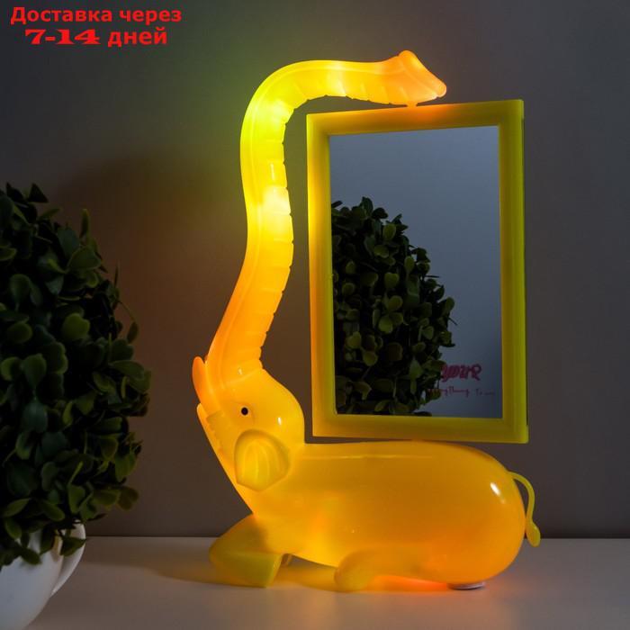 Настольная лампа с фоторамкой "Слон" LED 5Вт USB желтый 17х6,5х28 см - фото 7 - id-p217826189