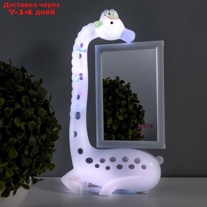 Настольная лампа с фоторамкой "Жираф" LED 3Вт USB белый 17х8х30 см - фото 3 - id-p217826195