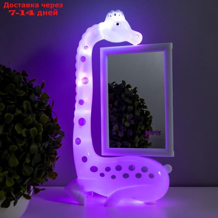 Настольная лампа с фоторамкой "Жираф" LED 3Вт USB белый 17х8х30 см - фото 4 - id-p217826195
