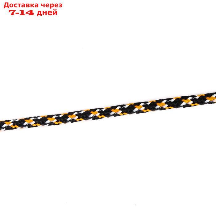 Шнур-паракорд светоотражающий "СЛЕДОПЫТ" черный-оранжевый-белый, d-4 мм, 10 м - фото 2 - id-p217825229