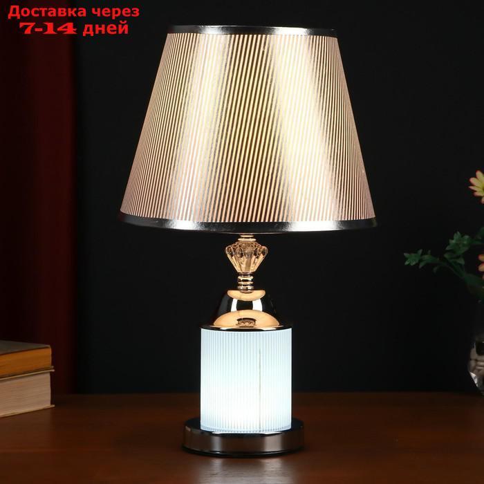 Лампа настольная с подсветкой LED 58080/1 E27 40Вт хром 25х25х41см - фото 2 - id-p217822459