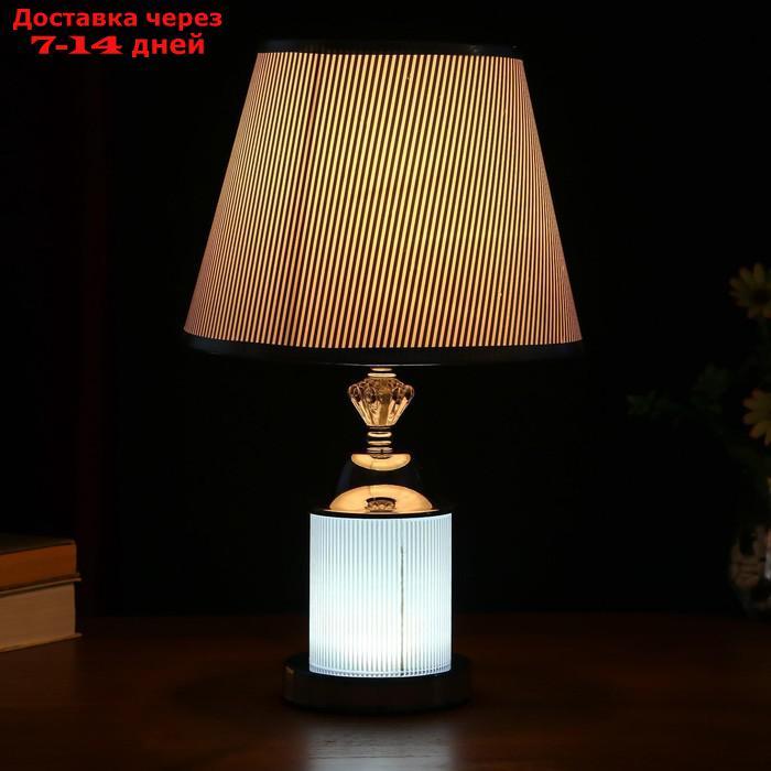 Лампа настольная с подсветкой LED 58080/1 E27 40Вт хром 25х25х41см - фото 3 - id-p217822459