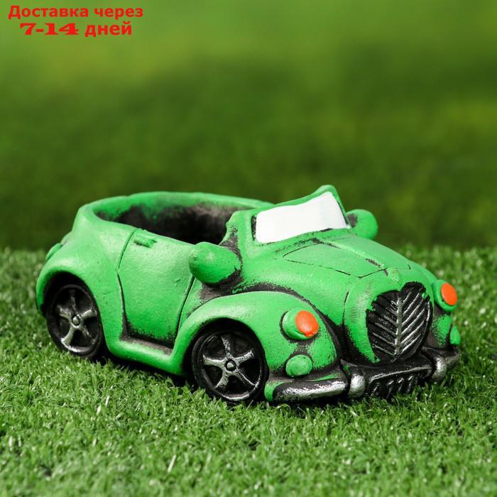 Кашпо фигурное "Машинка" зеленое 14*8*7см - фото 2 - id-p217822520