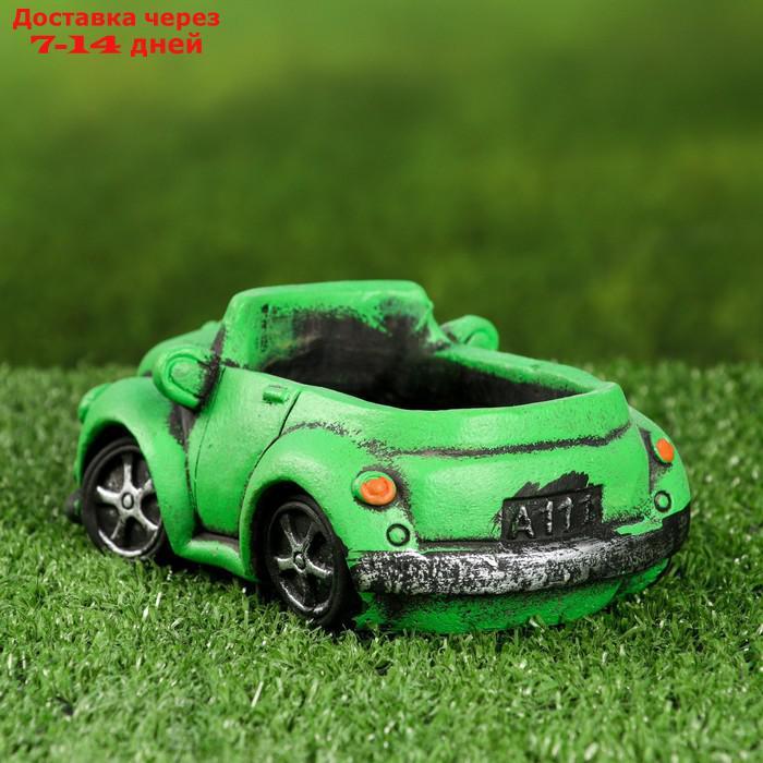 Кашпо фигурное "Машинка" зеленое 14*8*7см - фото 3 - id-p217822520
