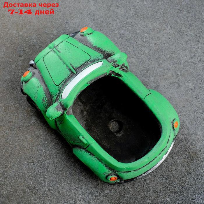 Кашпо фигурное "Машинка" зеленое 14*8*7см - фото 5 - id-p217822520