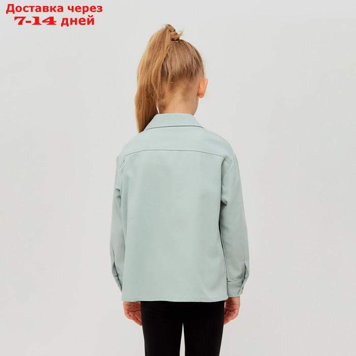 Рубашка для девочки MINAKU: Casual collection KIDS цвет мятный, рост 128 - фото 3 - id-p217826320