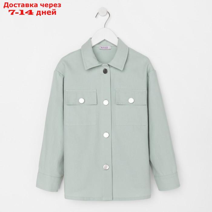 Рубашка для девочки MINAKU: Casual collection KIDS цвет мятный, рост 158 - фото 5 - id-p217826321