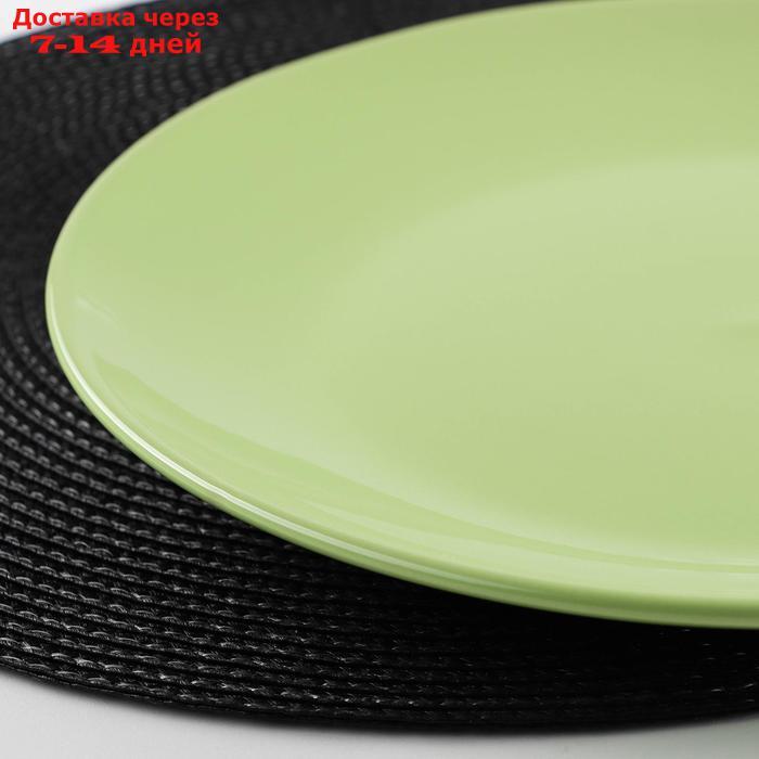 Тарелка обеденная Доляна "Пастель", d=27 см, цвет зелёный - фото 2 - id-p217822694