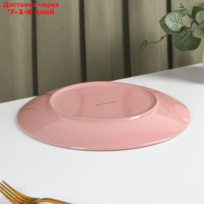 Тарелка обеденная Доляна "Пастель", d=27 см, цвет розовый - фото 3 - id-p217822695