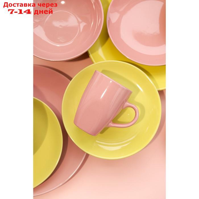 Тарелка обеденная Доляна "Пастель", d=27 см, цвет розовый - фото 7 - id-p217822695