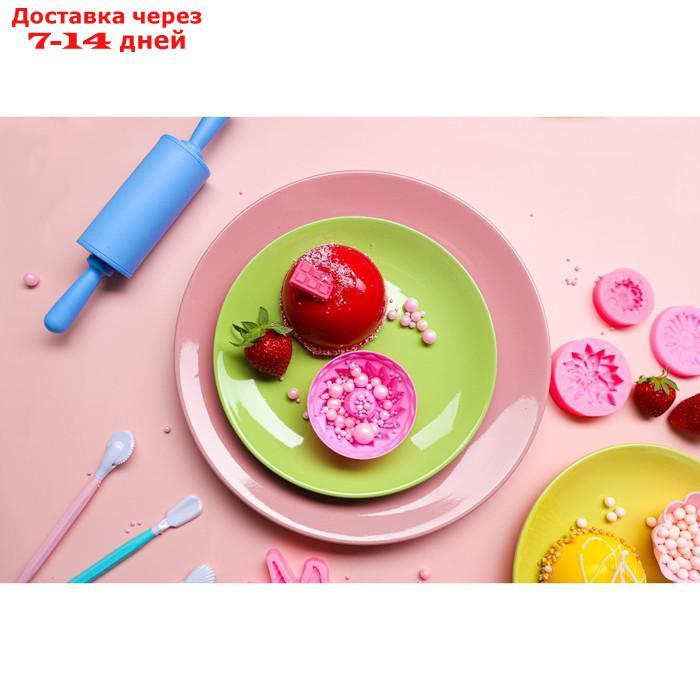 Тарелка обеденная Доляна "Пастель", d=27 см, цвет розовый - фото 8 - id-p217822695