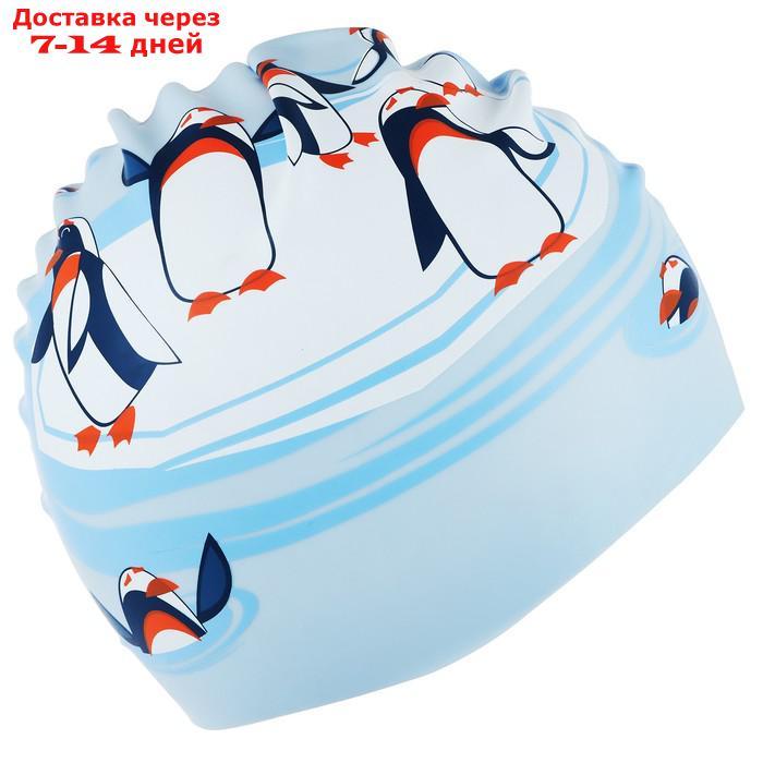 Шапочка для плавания детская "Пингвины", обхват 46-52 см - фото 4 - id-p217824490
