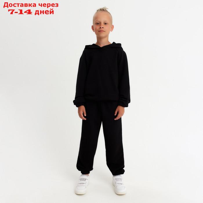 Костюм детский (худи, брюки) MINAKU цвет черный, рост 134 - фото 2 - id-p217825559