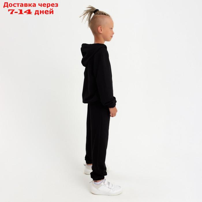 Костюм детский (худи, брюки) MINAKU цвет черный, рост 134 - фото 4 - id-p217825559