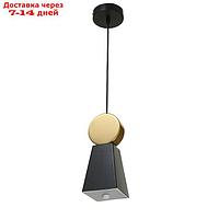 Светильник 2284/1 LED черно-золотой 10х10х24-124 см