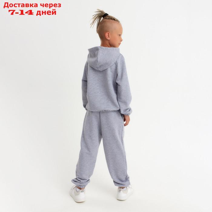 Костюм детский (худи, брюки) MINAKU цвет светло-серый меланж, рост 164 - фото 7 - id-p217825574