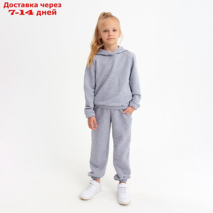 Костюм детский (худи, брюки) MINAKU цвет светло-серый меланж, рост 164 - фото 8 - id-p217825574