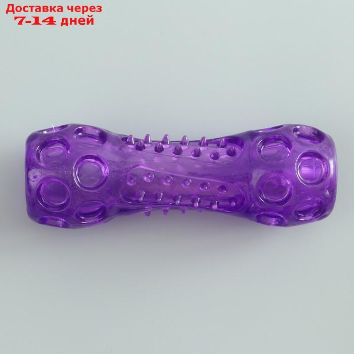 Игрушка-палка из термопластичной резины с утопленной пищалкой, фиолетовая - фото 2 - id-p217826569