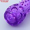 Игрушка-палка из термопластичной резины с утопленной пищалкой, фиолетовая, фото 3