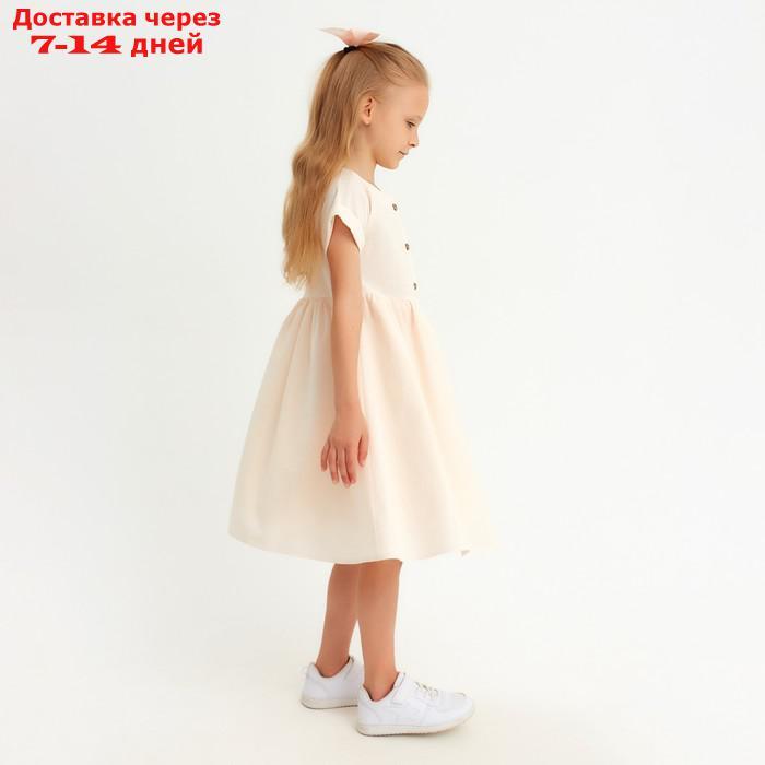 Платье для девочки MINAKU: Cotton Collection цвет бежевый, рост 104 - фото 5 - id-p217826599