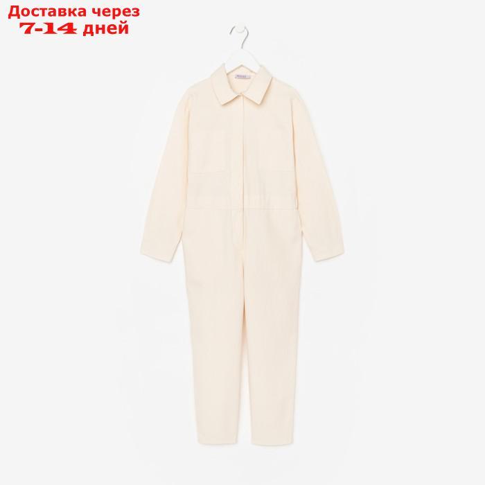 Комбинезон для девочки MINAKU: Casual collection KIDS цвет бежевый, рост 140 - фото 9 - id-p217826601