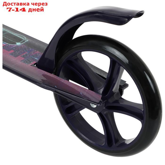 Самокат складной GRAFFITI, колеса PU 200 мм, ABEC 7, цвет черный - фото 9 - id-p217825645