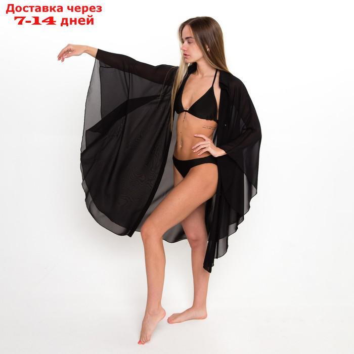 Туника пляжная женская, цвет черный, размер 48 - фото 4 - id-p217825704