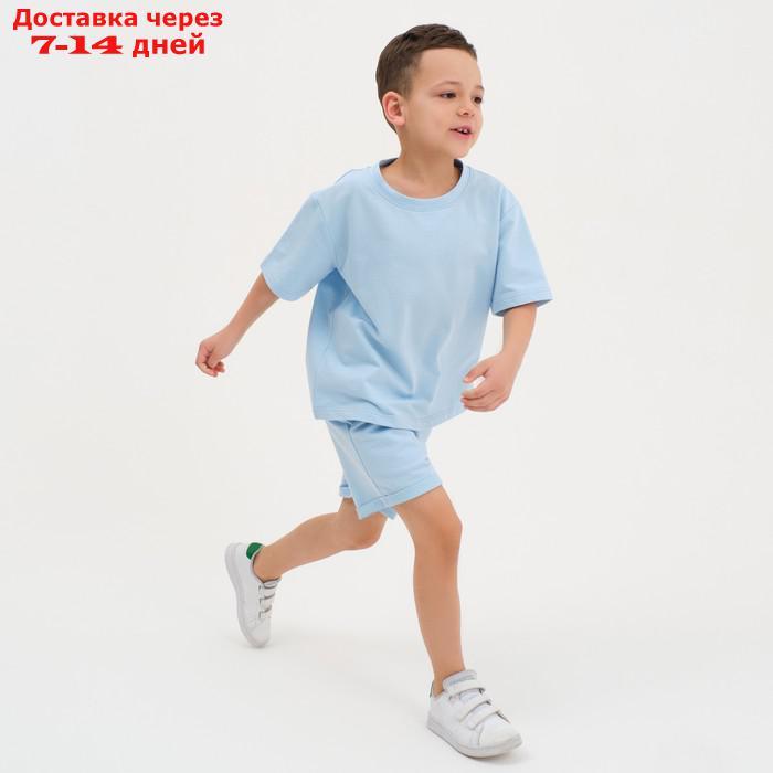 Комплект детский (футболка, шорты) KAFTAN "Basic line" размер 36 (134-140), цвет голубой - фото 10 - id-p217824731