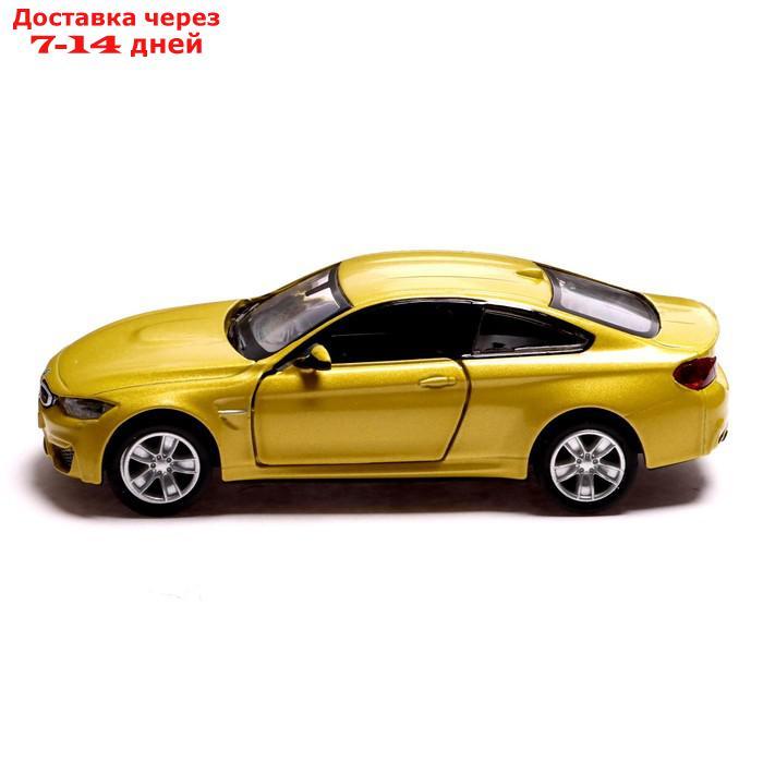 Машина металлическая BMW M4 COUPE, 1:32, инерция, открываются двери, цвет жёлтый - фото 2 - id-p217823794
