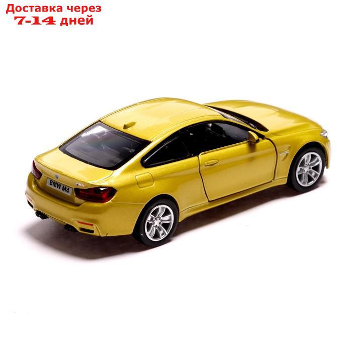 Машина металлическая BMW M4 COUPE, 1:32, инерция, открываются двери, цвет жёлтый - фото 3 - id-p217823794