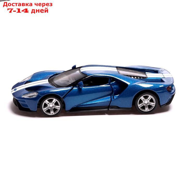 Машина металлическая FORD GT, 1:32, инерция, открываются двери, цвет синий - фото 2 - id-p217823795