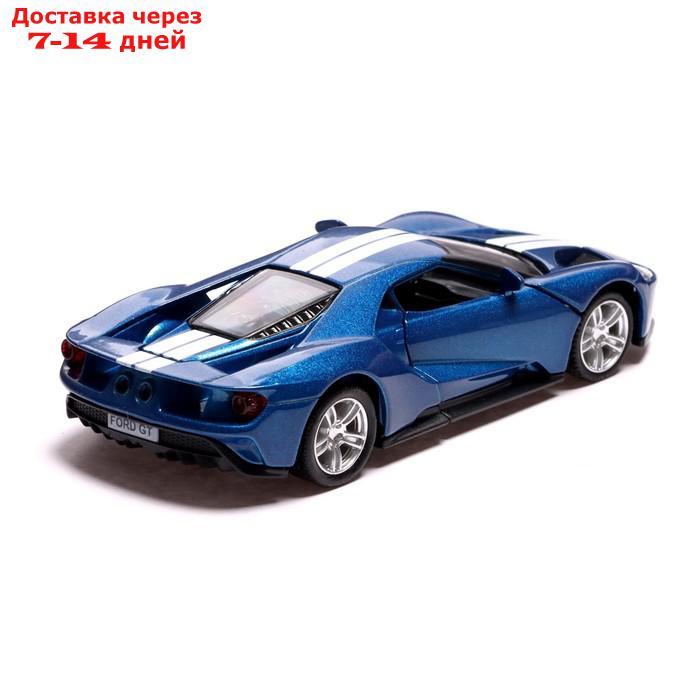 Машина металлическая FORD GT, 1:32, инерция, открываются двери, цвет синий - фото 3 - id-p217823795