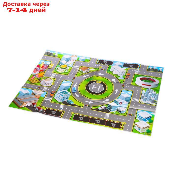 Игровой набор "Город", 24 металлические машинки с запуском и игровое поле - фото 2 - id-p217824760