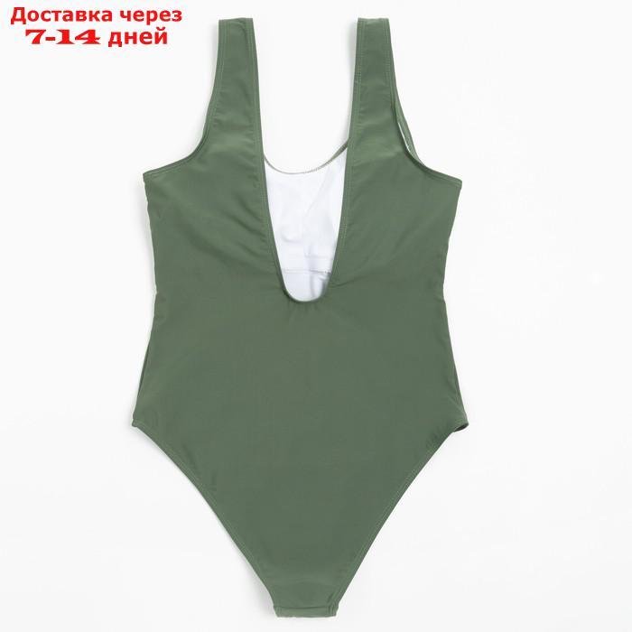 Купальный костюм слитный Basic MINAKU цв. зеленый, р-р 48 - фото 7 - id-p217823868