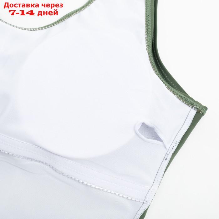 Купальный костюм слитный Basic MINAKU цв. зеленый, р-р 48 - фото 8 - id-p217823868
