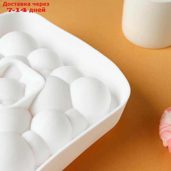 Форма для выпечки и муссовых десертов 20х5,5 см "Воздушные пузыри", цвет белый - фото 5 - id-p217825759