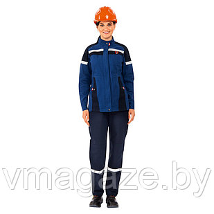 Куртка рабочая женская Леди Технолог (цвет василек с темно-синим)