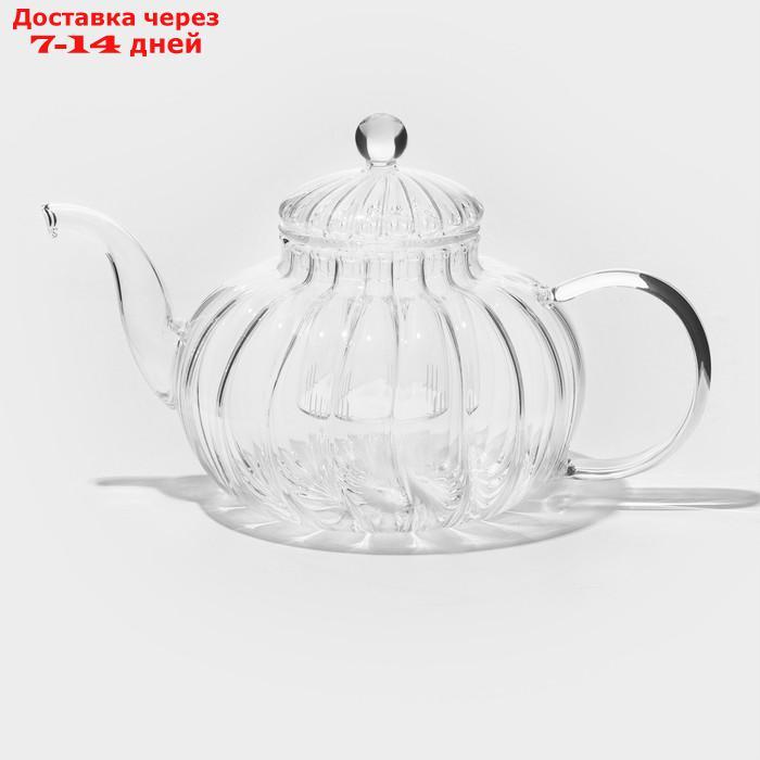 Чайник заварочный со стеклянным ситом "Диана", 1 л - фото 1 - id-p217823987