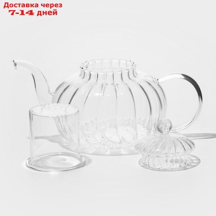 Чайник заварочный со стеклянным ситом "Диана", 1 л - фото 2 - id-p217823987