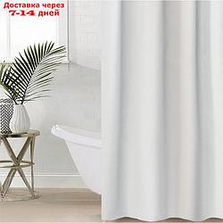 Штора для ванной комнаты "Mirage", цветы белый 180х180 см