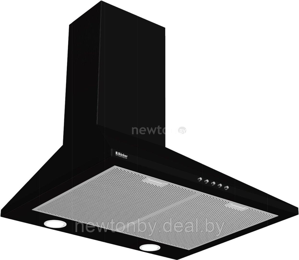 Вытяжка кухонная Backer KH60A-F1 Shiny Black - фото 1 - id-p182820683